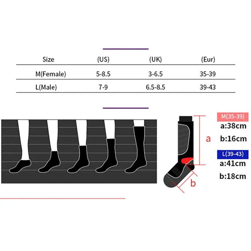 Лыжные носки, теплые утолщенные чулки, толстые хлопковые спортивные носки для катания на сноуборде, велоспорта, лыжного спорта, футбола, термоноски, calcetines ciclismo
