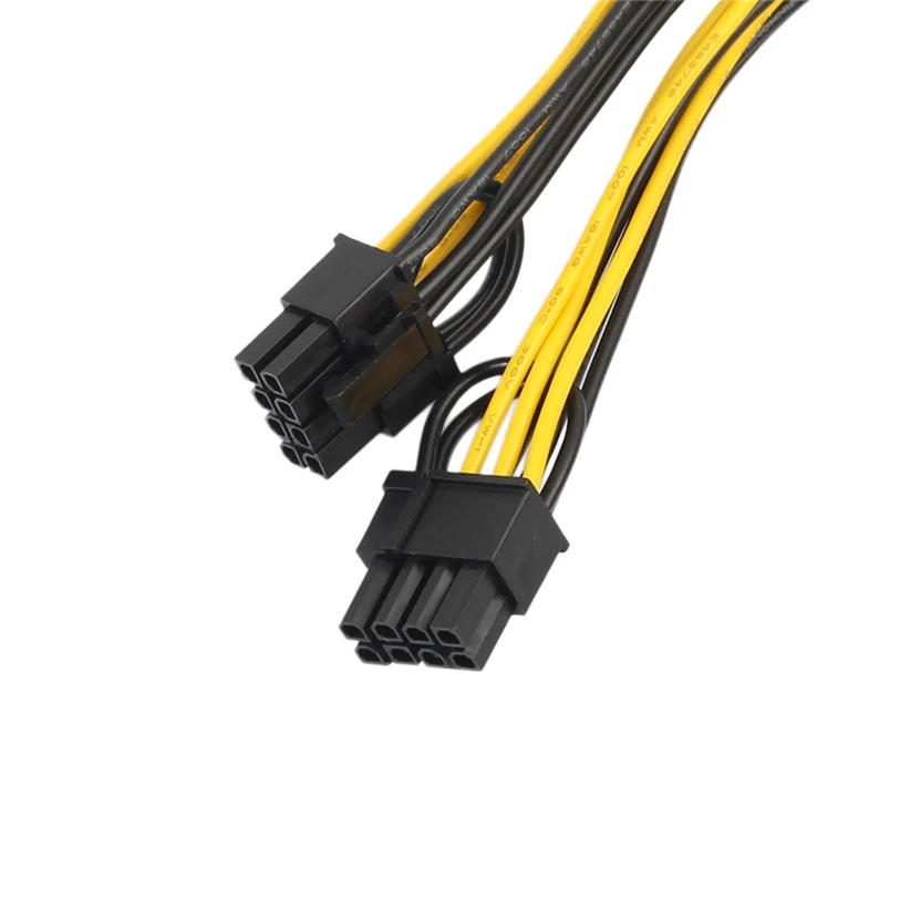 PCI-E 6-pin to 2x 6+2-pin Power PCIE PCI Express Splitter Cable 6-pin//8-pin