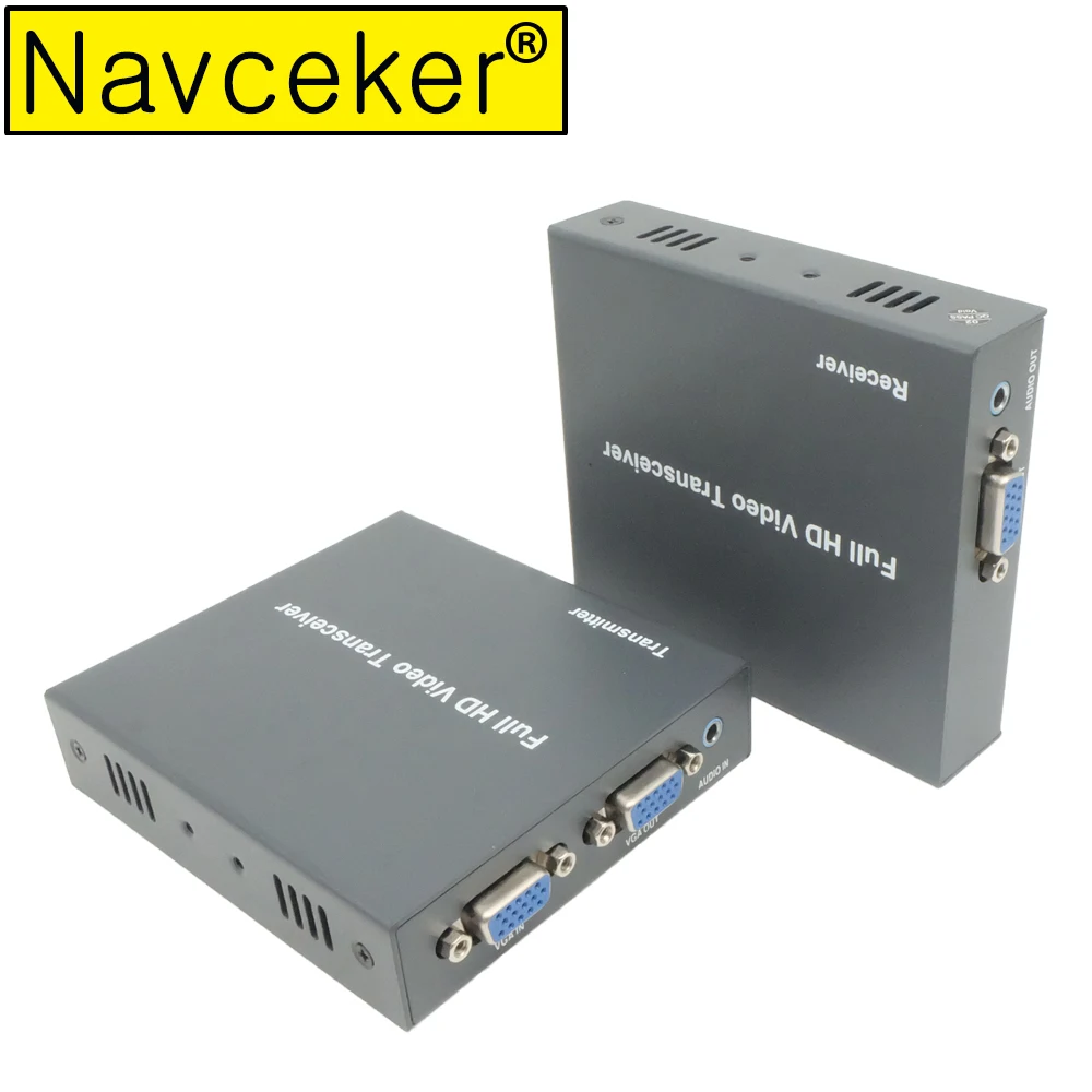 2019 Новый IP-сеть 200 м разгибателей VGA через Cat5e Cat6 1080 P RJ45 VGA Extender по IP TCP с 3,5 мм стерео аудио и VGA Loop Out