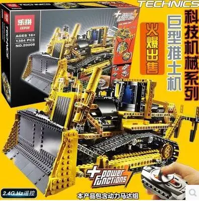

New lepin 20008 Giant Bulldozer loader technic Toy building blocks compatible 42030 truck model bricks boy gift motor battery