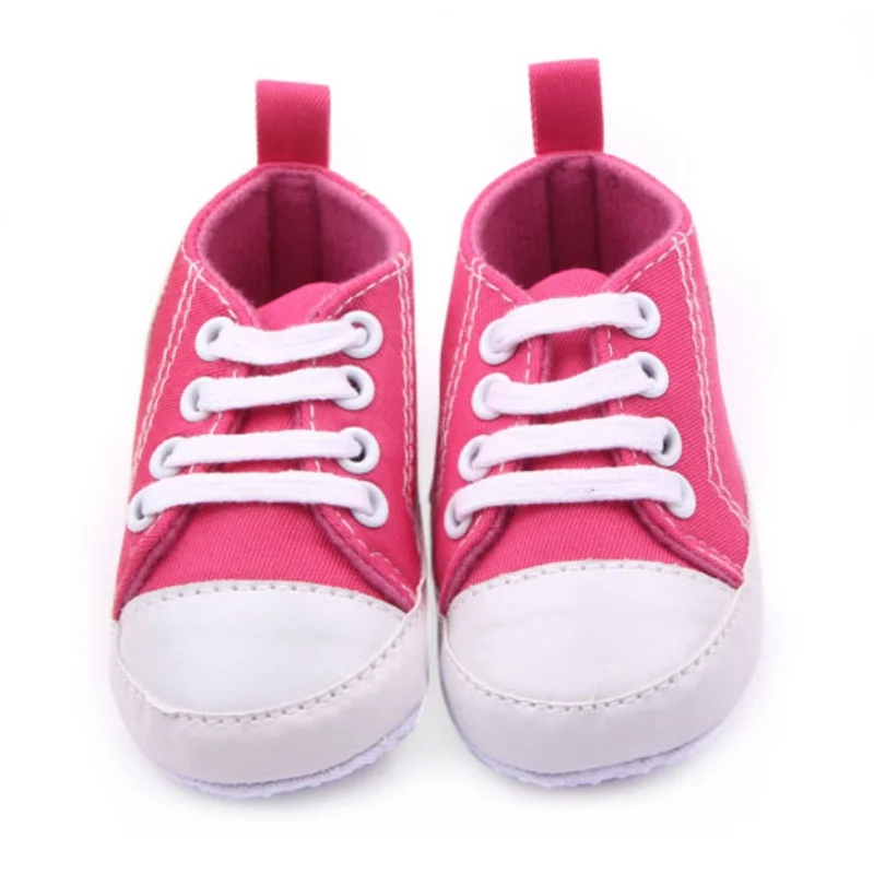 Baby Boy Girl Anti slip Soft Sole Crib Shoes Sneakers Newborn Canvas S to 12M Prewalkers