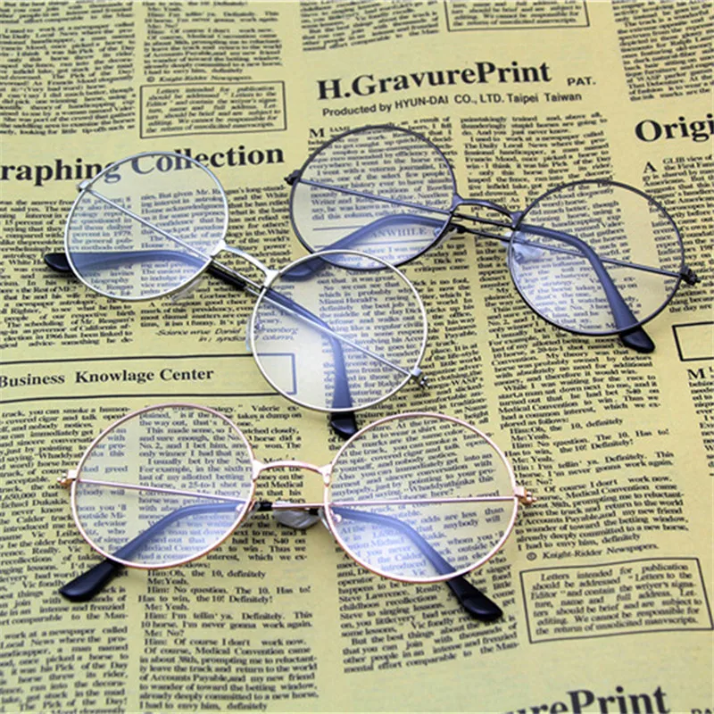 Seemfly, ретро очки с круглыми прозрачными линзами, очки для чтения, оправа из оптического сплава для женщин, прозрачная оправа для очков, поддельные очки