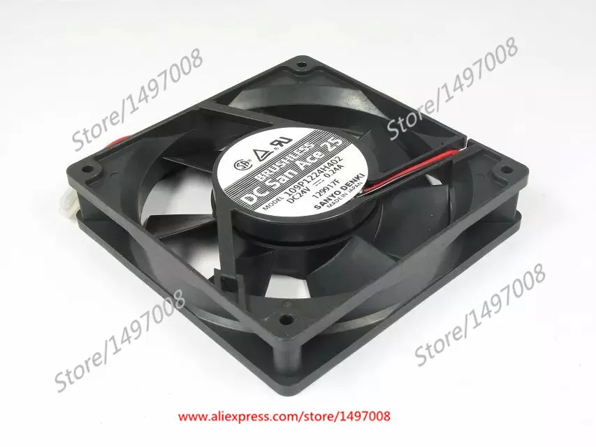 

Free Shipping For Sanyo 109P1224H402 DC 24V 0.24A 2-wire 2-pin connector 110mm 120X120X25mm Server Square Cooling fan