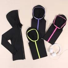 Женская куртка для бега на молнии, рубашка для йоги на молнии, рубашка с длинными рукавами для йоги, фитнес, быстросохнущая, впитывающая влагу спортивная куртка