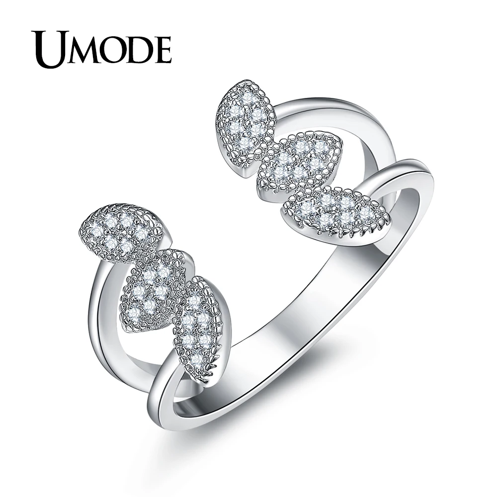 Женское Открытое кольцо с кристаллами цвет белое золото|cocktail ring|open ringbrand rings for women