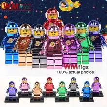 80 шт./лот PG8091 Супер Герои хром Золотой серии астронавт в космосе человек строительные блоки коллекция деталек для детей игрушки