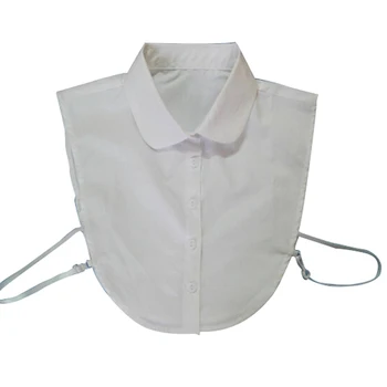 

Hot Fashion Doll collar Vintage Elegant Women's Fake Half Shirt Detachable Blouse White