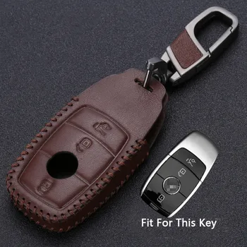 

Leather Car Key Cover Case For Mercedes Benz W213 A C E S GLS Class E43 E300 E400 E200 E220 Maybach S320L S450 S350 E300L E260