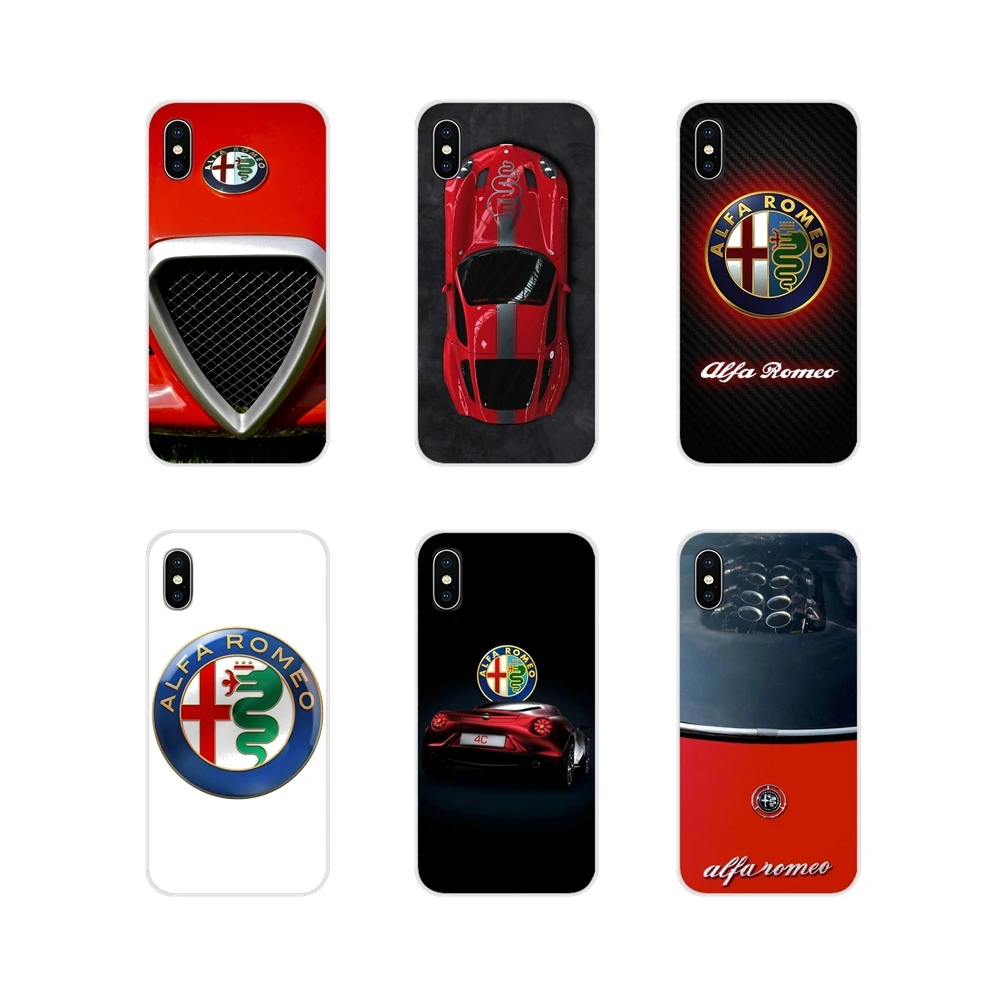 For Xiaomi Mi4 Mi5 Mi5S Mi6 Mi A1 A2 5X 6X 8 9 Lite SE Pro Max Mix 2 3 2S Soft Transparent Cases Hot Supercar Alfa Romeo Logo | Мобильные