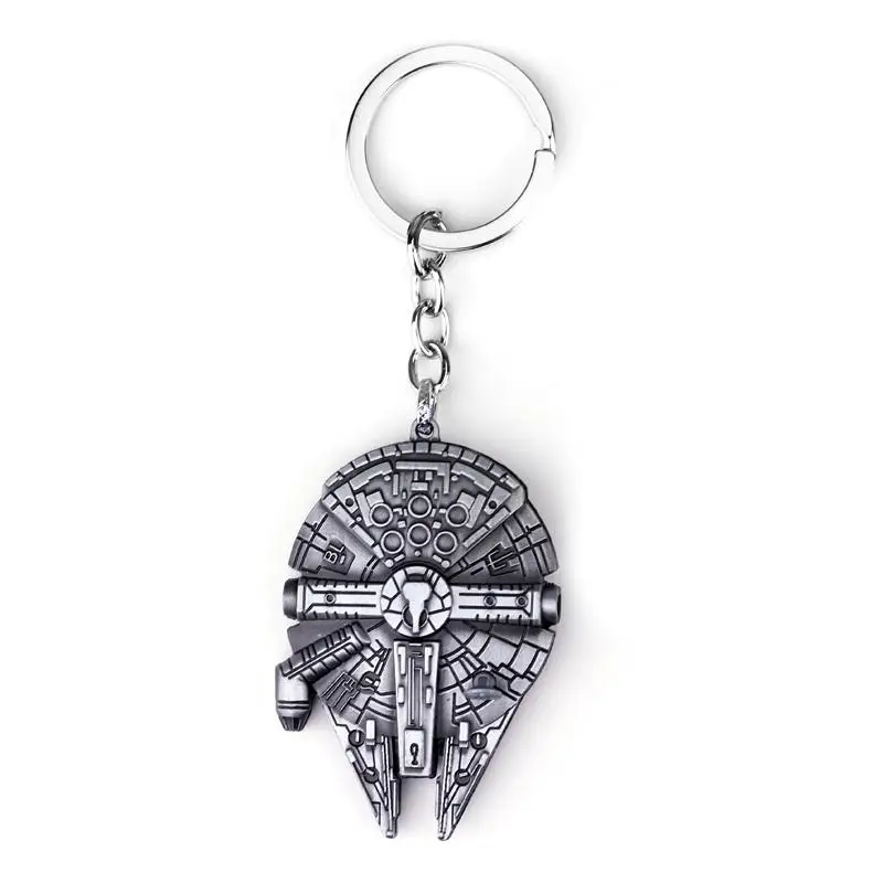 

Star Wars Star Trek Millennium Falcon Replica HD Warships Space Ship Spacecraft Keychain Metal Keyring Key Chains Holder