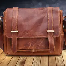 Новое поступление Genine кожаный мужской портфель старинные сумка одно плечо сумка через плечо первый слой натуральной кожи сумка