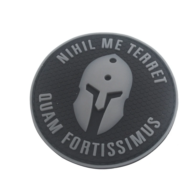 Nihil-Me-Terret-Quam-Fortissimus-Patch-Rubber-PVC-Molon-Tactical-Spartan-STICK-ON-armour-MORALE-Spartacus (5)