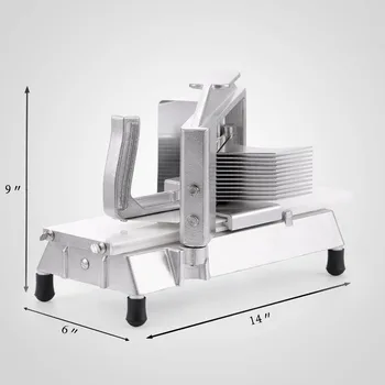 

Tomato Slicer 3/16 inch Heavy Duty Slicer Tomato Cutter with Built-in Cutting Board for Restaurant or Home