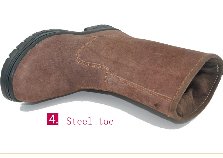 Кожаные защитные ботинки мужские пыленепроницаемые ботинки защитная обувь воловья кожа Вамп стальной носок бота анти разбивание и прокол доказательство и изоляция