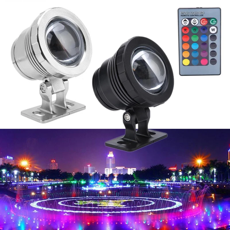 20W LED Underwater Spot Landscape Light 12V IP65 Fountain Wash Pool Lamp&Remote 