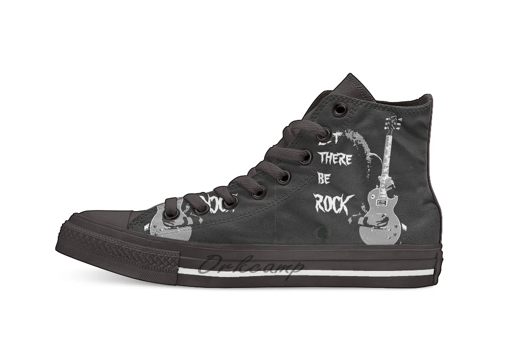 

LET THERE BE ROCK Casual High Top Canvas shoes sneakers For Drop shipping