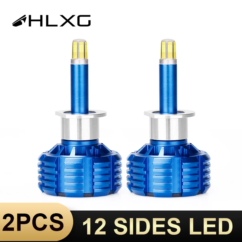 HLXG 13500LM h7 светодиодный H1 H3 H8 H9 H11 9005 9006 880 5202 9012 лампы фары из компактной стали