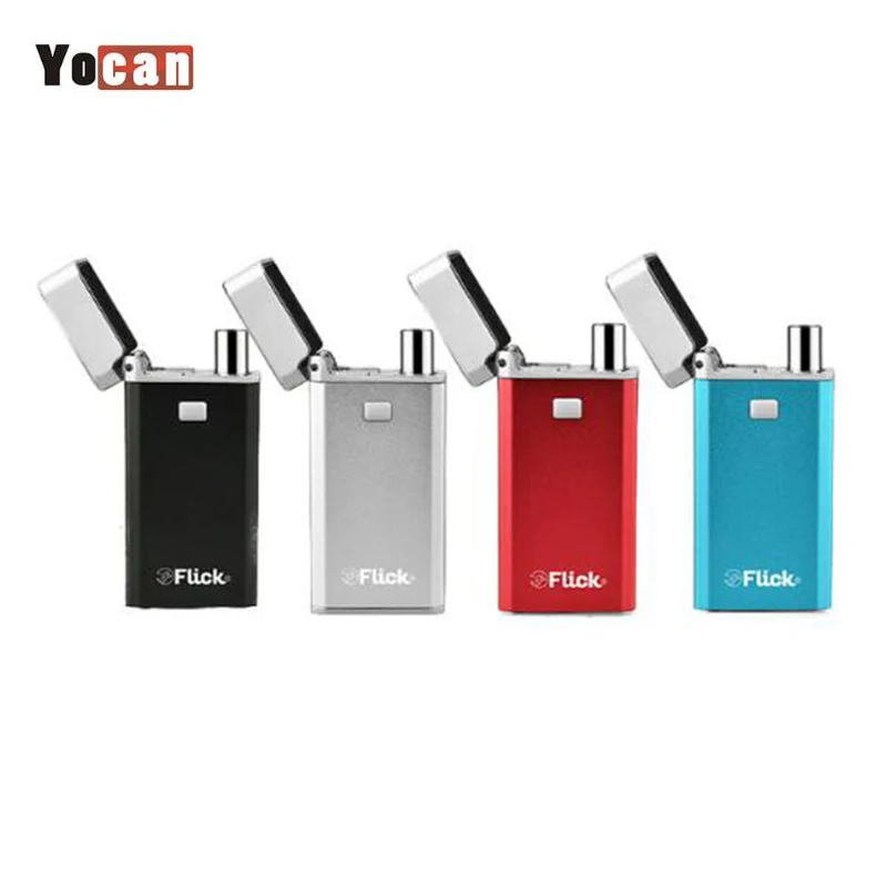 

Original Yocan Flick 2 in 1 Kit Vaporizer 650mah Battery Built-in Quartz Coil Wax Atomizer Electronic Cigarette Vaporizer