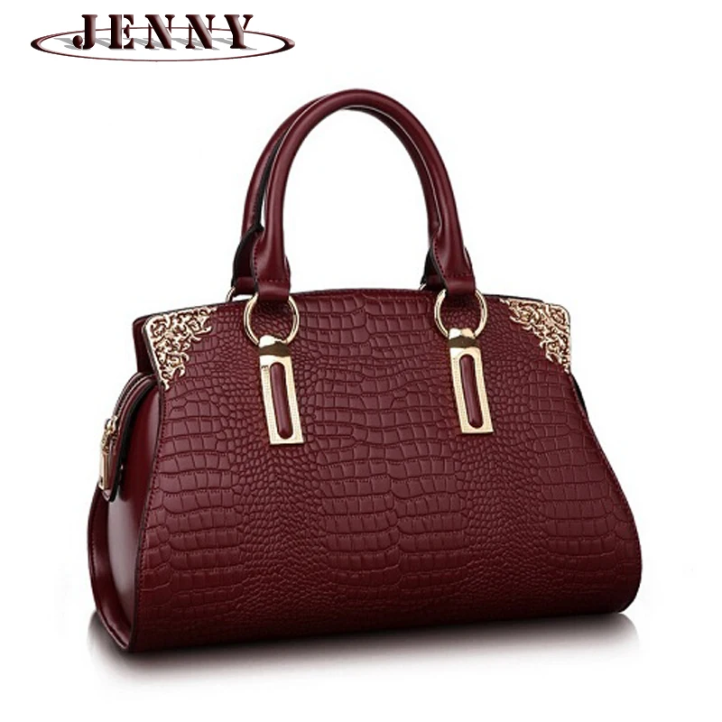 

Hot fashion women handbags Genuine cowhide leather Brand crossbody Bag Alligator Embossed Tote Lady Shoulder Bags messenger bag