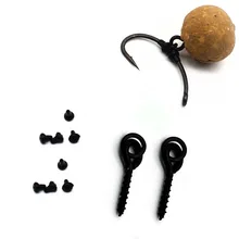 50 шт. рыболовная установка для волос крюк пробка+ 20 шт. приманка винтовой держатель Boilies Карп рыболовные аксессуары терминал снасти Chod рыболовный инструмент