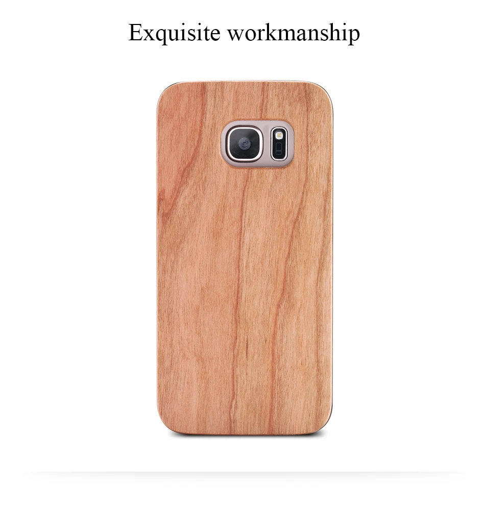 For Samsung Galaxy S8 Plus Real Wooden Case For Samsung S8 Galaxy S7 S6 Edge Back Cover  (4)