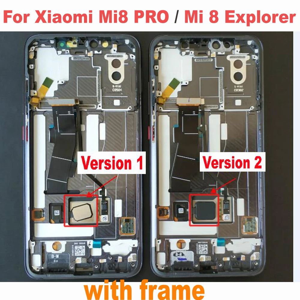 

Best Working Amoled LCD Display Touch Panel Screen Digitizer Assembly with Frame For Xiaomi Mi8 PRO Mi 8 Explorer Phone Sensor