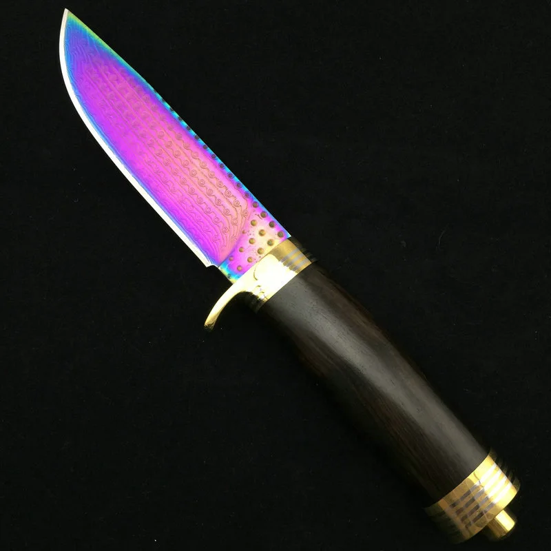 2022 New Purple Wootz Steel  Damascus Tactical Survival 