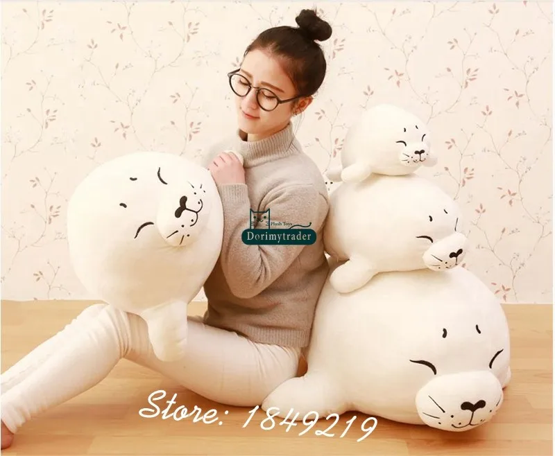 Dorimytrader 39'' 100cm Baby Doll Large Stuffed Cartoon Animal Arctic Seal Toy White Bear Kids Gift Free Shipping DY61055 (3)