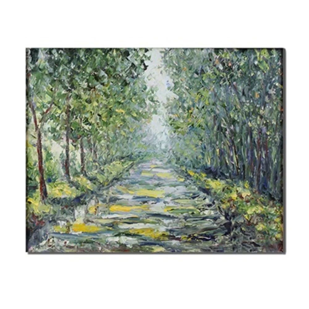 

Frameless Tree Forests Abstract Green Simple Scene Printed On Canvas Oil Painting Creative Artworks Unique Gifts For Home Decors