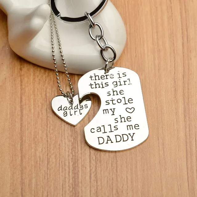 father s day gift 2 piece set dog tag daddy s girl necklace father