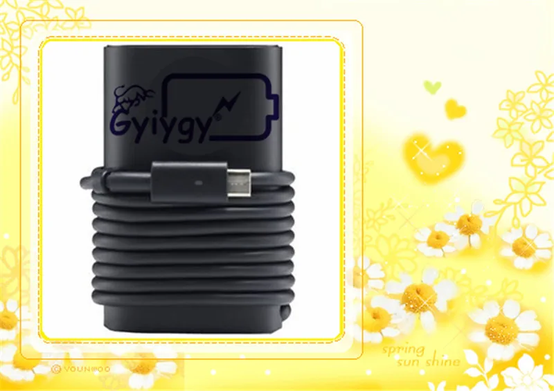 Charger AC Power Adapter FOR  DELL Chromebook 13 3380 11 5179 5285 5289 7275 7370 5V 9V / 15V / 20V3A  3.25 A type-c 65W