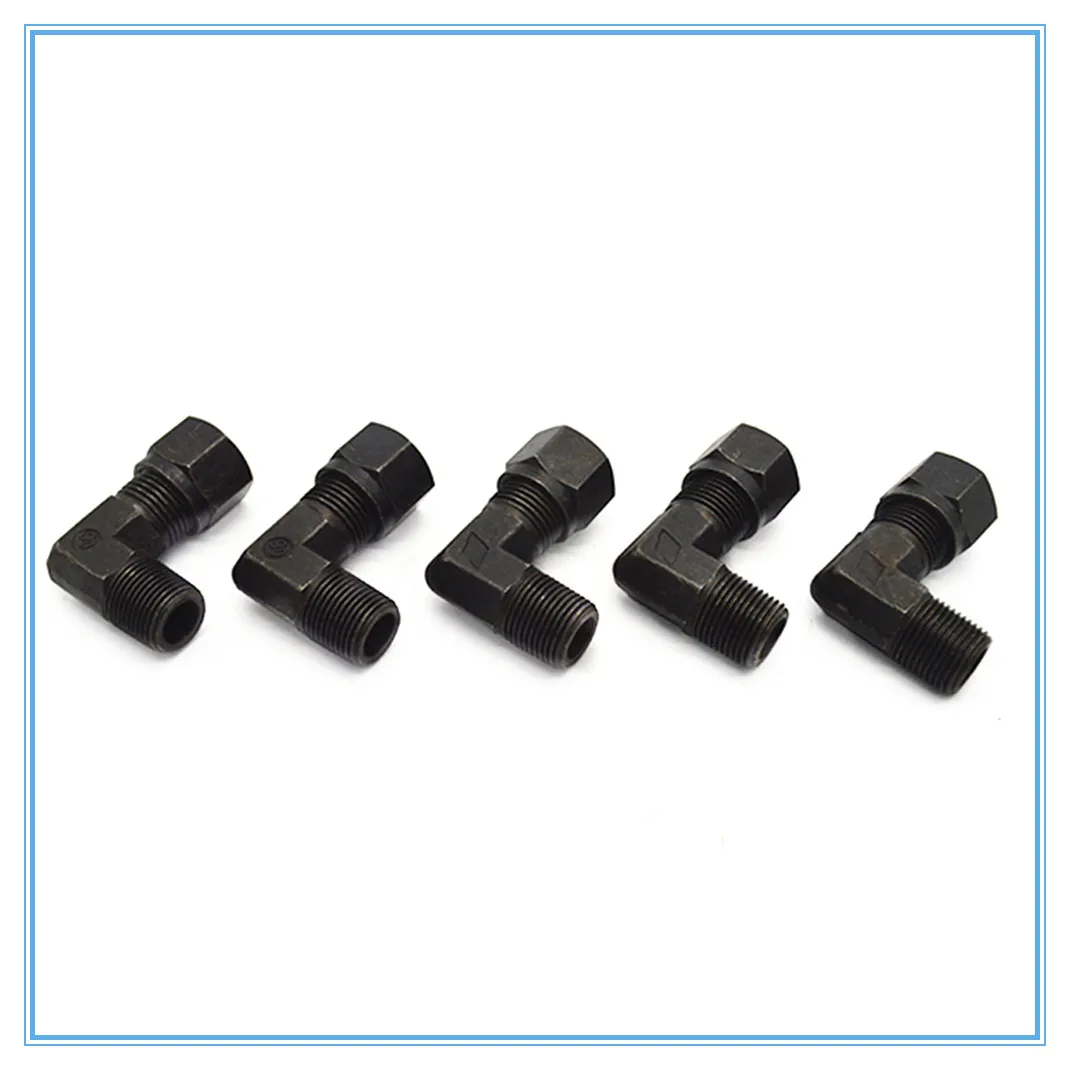 

High pressure tubing transition joint hydraulic carbon steel card sleeve elbow 6mm-1/8 1/4 3/8 1/2 male thread.