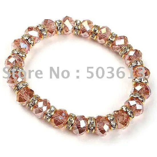 one piece Handmade Water Red Colour Crystal Beads Stretch Bracelet(gcb1013) one piece Handmade Water Red Colour Crystal Beads Stretch Bracelet(gcb1013)