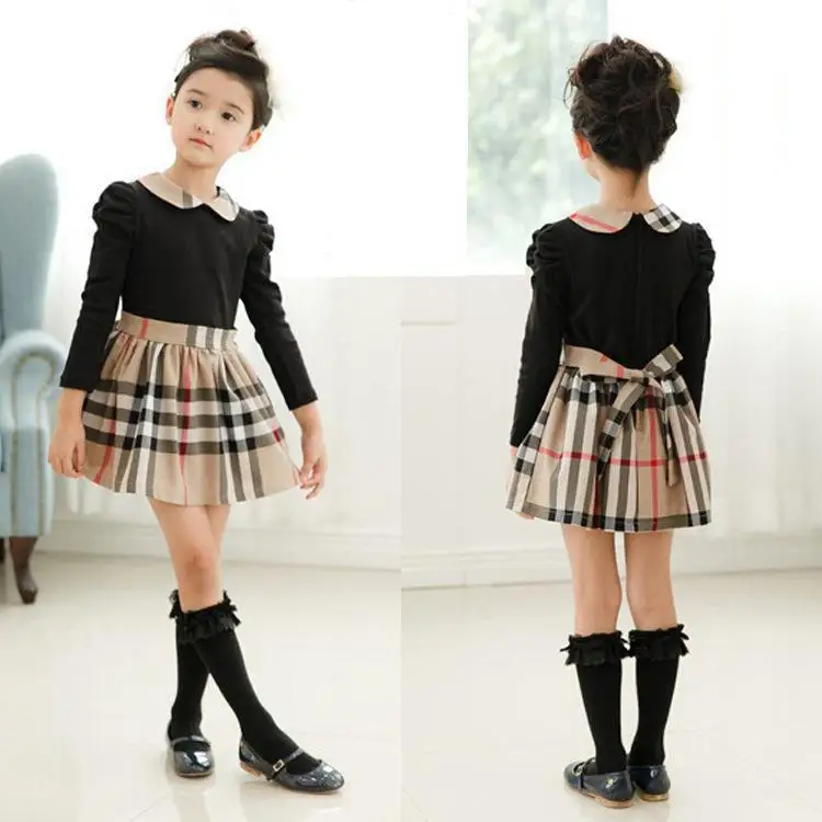 Hot sale girls dress 2016 brand Autumn kids clothes full sleeve child