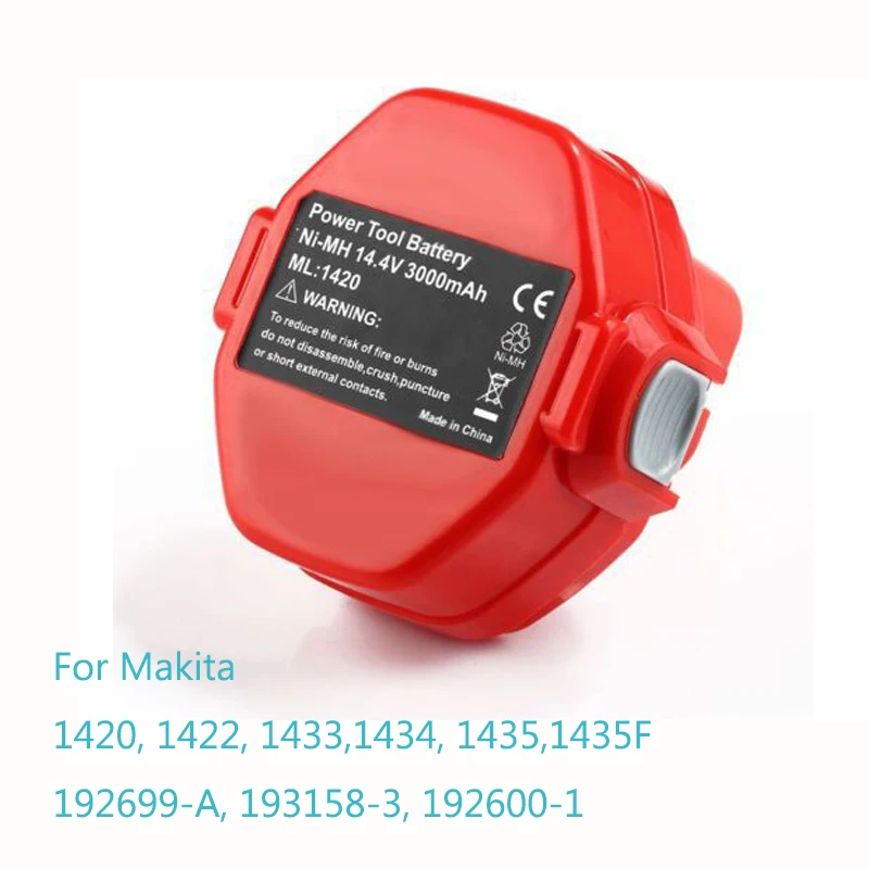 2 шт./лот 14 4 В Ni MH 3000 мАч Сменный аккумулятор для электроинструмента Makita