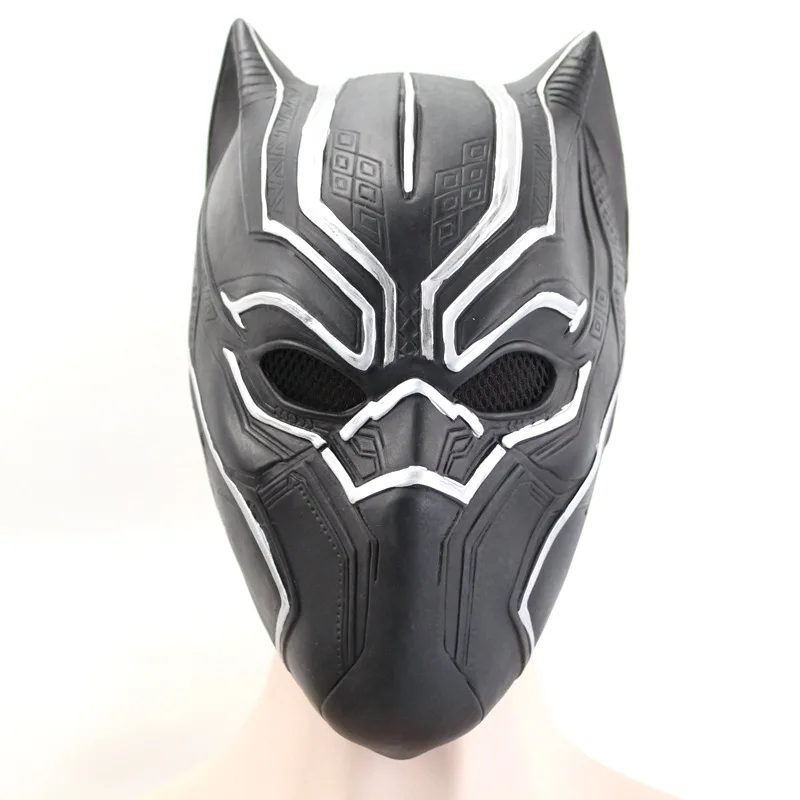 

Black Panther Masks Movie Fantastic Four Cosplay Men's Latex Party Mask for Halloween Cosplay-Props Marvel Superhero Figure