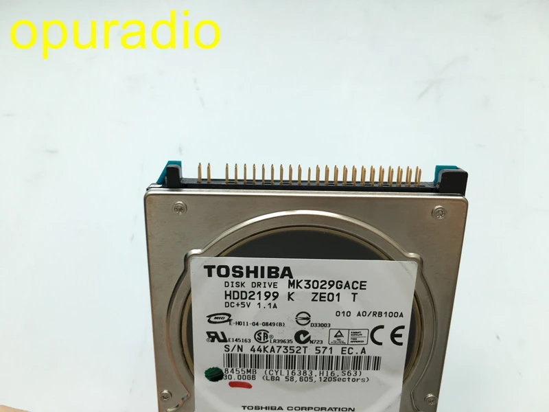 Диск MK3029GAC жесткий диск 30 GB HDD2198 DC+ 5 V 1.1A 8455 MB для chrysler HDD alpine car navigiton аудио системы