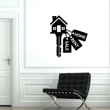 

Real Estate Vinyl Wall Decal Realtor Agency Property Decor Interior Stickers Mural A12-034