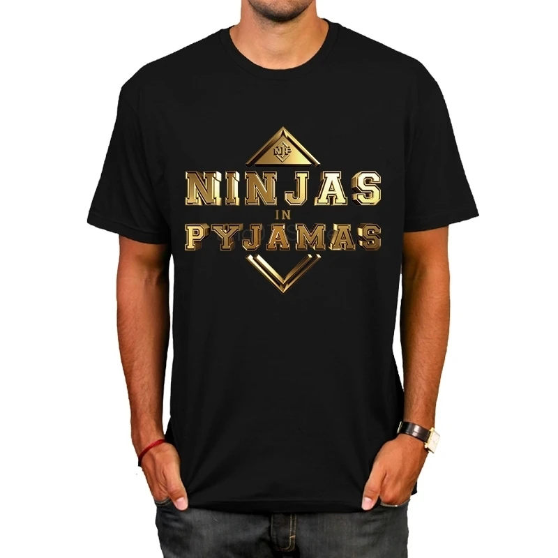 Ninjas в пижаме Мужская футболка с принтом Бейсбольная Футболка дизайнерская игровая хлопковая футболка