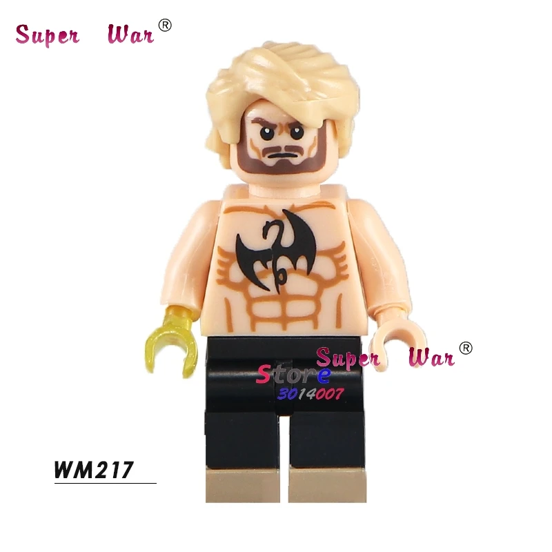 

1PCS model building blocks action figures starwars superheroes IRON FIST Danny Rand Defenders Marvel diy toys for children gift