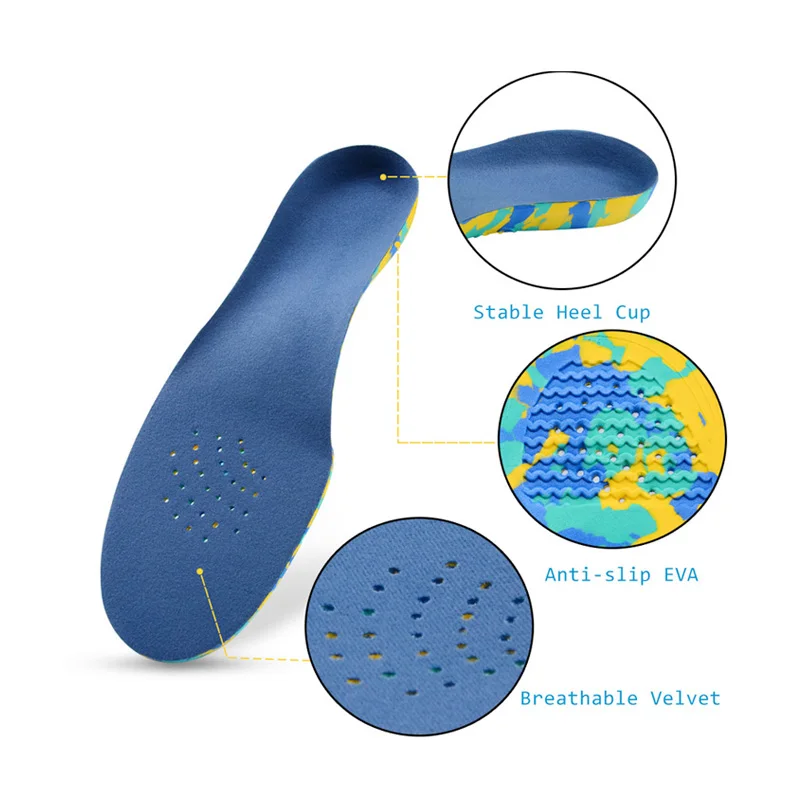 Soumit детские ортопедические стельки EVA для плоской стопы, стельки для поддержки стопы, стельки для облегчения боли, ортопедическая спортивная обувь Palmilha