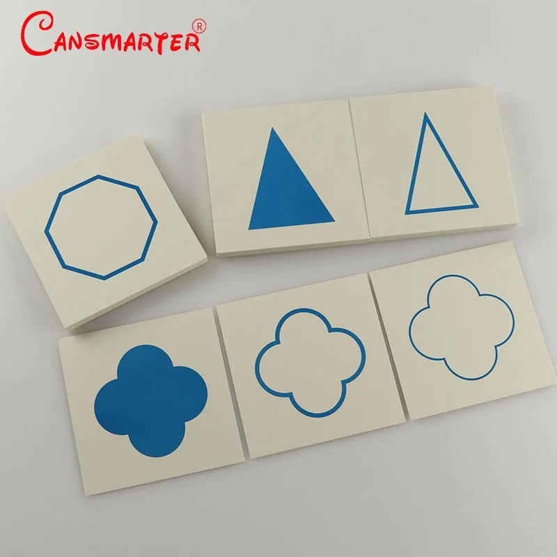 

Montessori Educational Teaching Cards for Geome Demonstration Tray Card Toys Paper Materials 108 Pieces Early Learning SE037-A3
