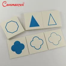 Montessori Educational Teaching Cards for Geome Demonstration Tray Card Toys Paper Materials 108 Pieces Early Learning SE037-A3