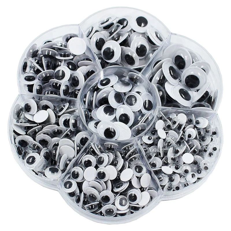 FBIL-600 штук смешанные самоклеющиеся Wiggle Googly Eyes DIY Скрапбукинг ремесла игрушки