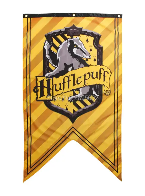 HARRY POTTER HUFFLEPUFF SHIELD BANNER Flag Polyester grommets Custom ...