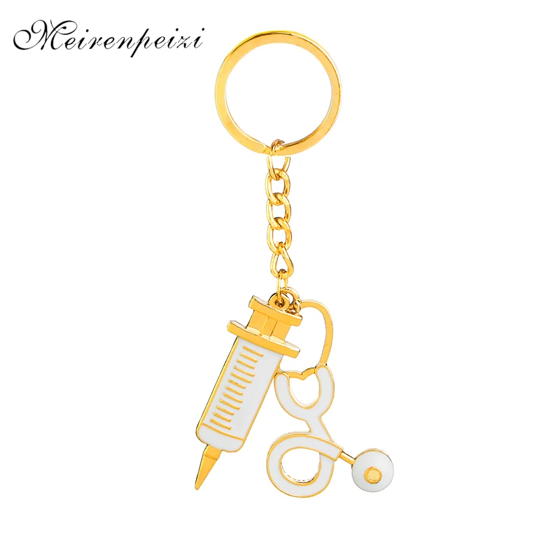 Buy Syringe and Stethoscope Keychains Doctors and nurse Keyrings hospital