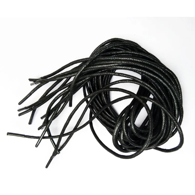 1 Pair 80-160 cm Waxed Cord Colored Shoelaces Leather Laces Shoe Loading Lace for Sports Canvas Sneaker Boots Shoes Cord  Unisex