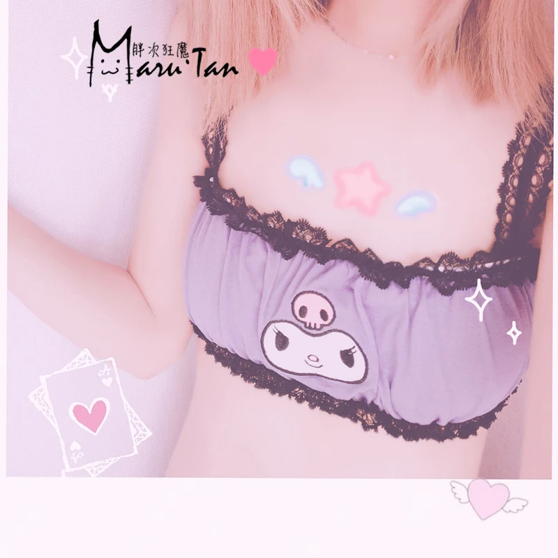 2 шт./партия, комплект нижнего белья из хлопка с надписью My Melody Vollet& Pink Bra Camisoles& Panties