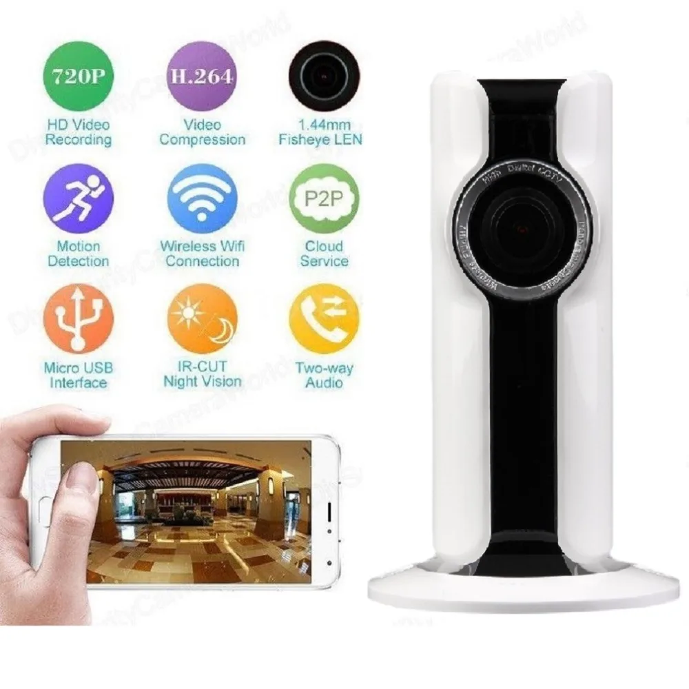 

3002FSW10 Professional 180 Degree Wide Angle Viewing Camera eye S Fish eye Panoramic Wifi P2P Network Camera Baby Monitor