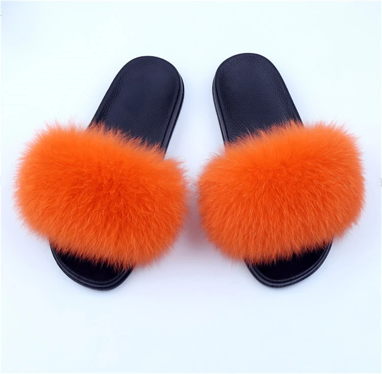 SF0322-New-Fur-Slides-Women-s-Real-Fox-Fur-Slippers-Shoes-Flip-Flops-Flat-Fluffy-Fur (4)